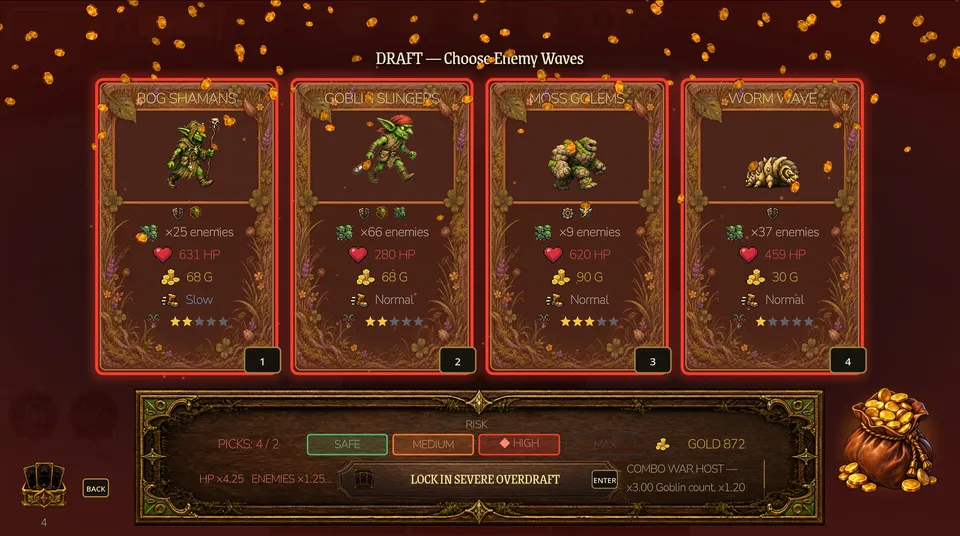 Choose the enemies for an upcoming wave.