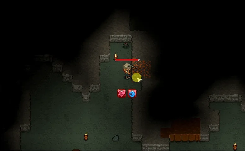 Vein mining inside a cave.
