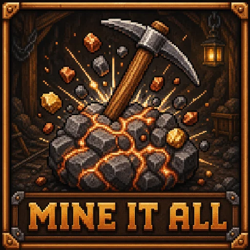 Mine It All vein-mining mod promotional artwork.